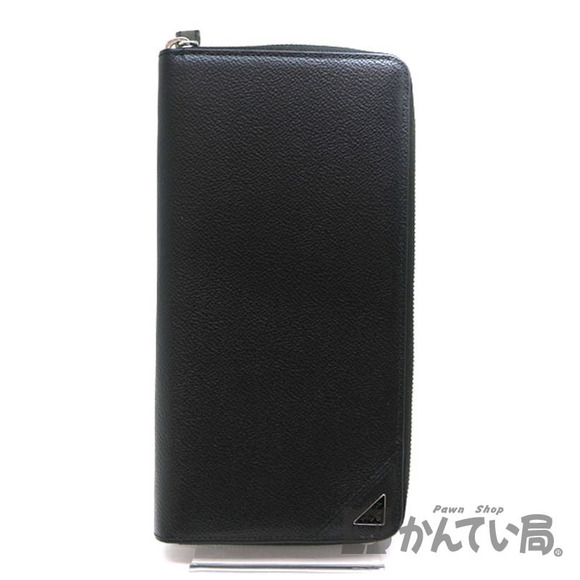 Prada Wallet Leather Black Zip - Picture 1 of 6
